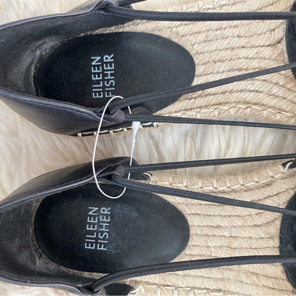 Eileen Fisher Lee Washed Leather Espadrille Flat size 9. In great condition - Picture 3 of 10